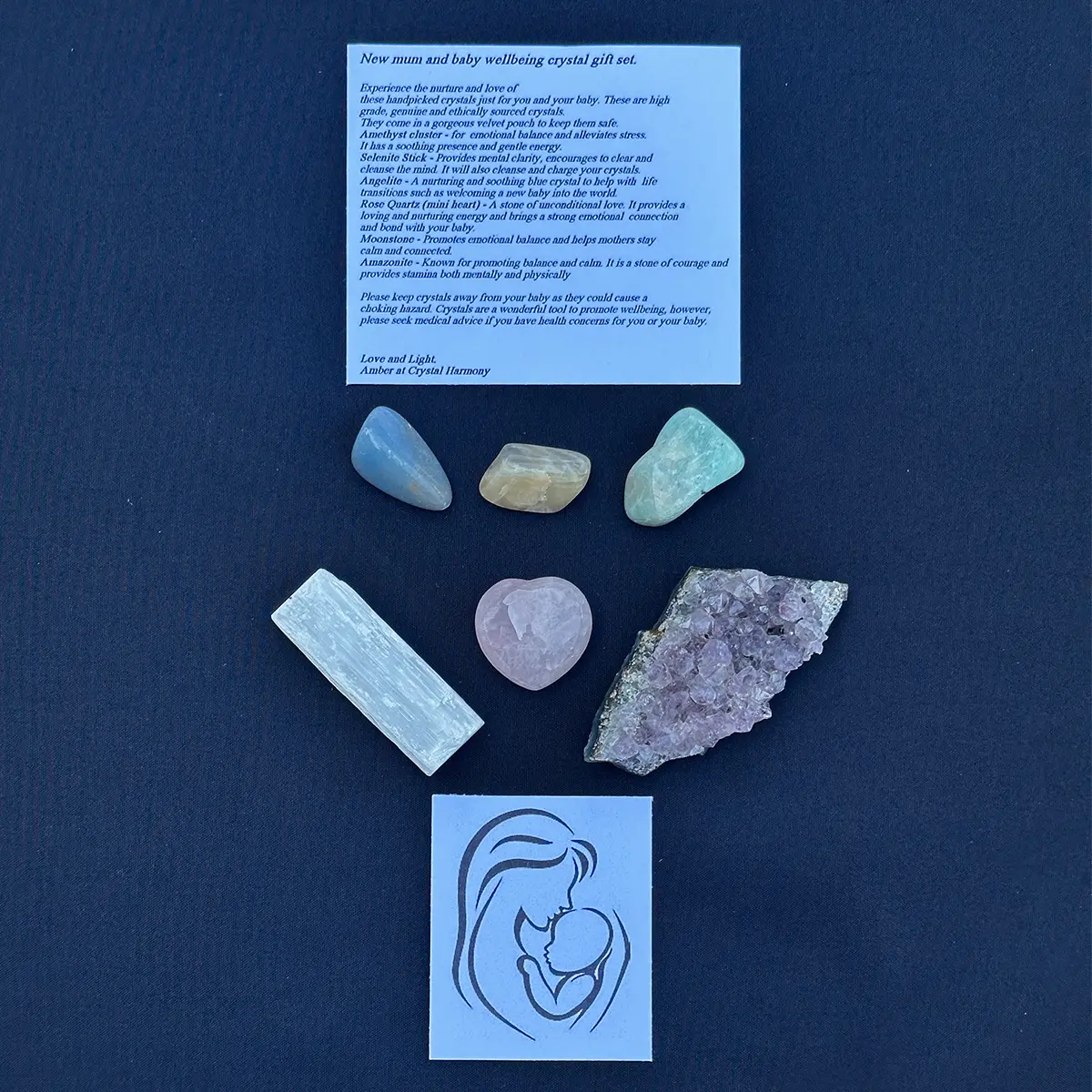 Mum and Baby Wellbeing Crystal gift Box